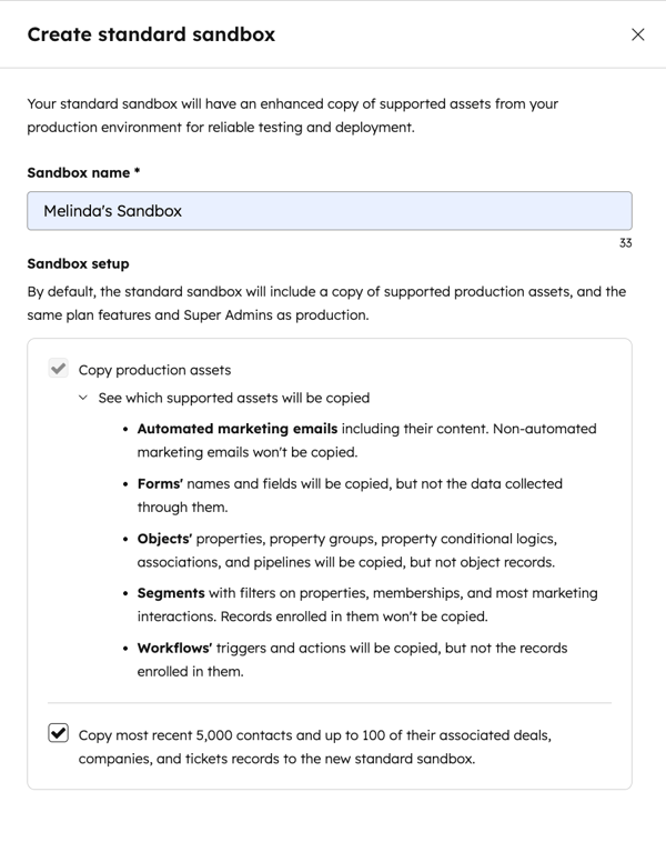 Copy production aseetsセクションが展開され、本番環境にコピーされるアセットの詳細なリストが表示されるようになりました。