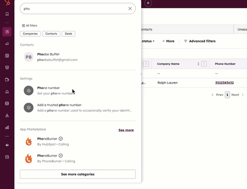 An animated GIF showing how to search using filters.