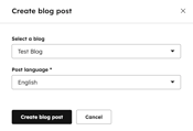 Create and customize blog posts