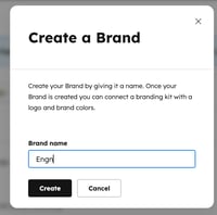 A screenshot showing the brand "Engn" being created.