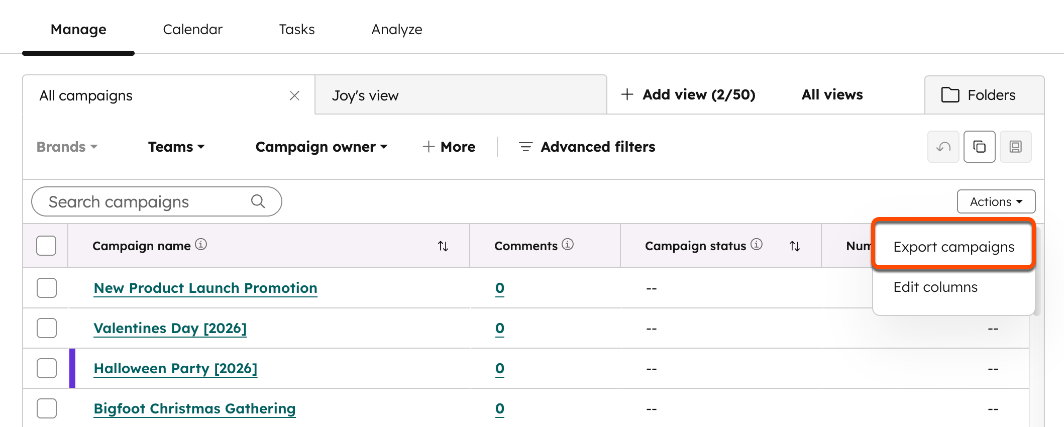campaign-folders-export