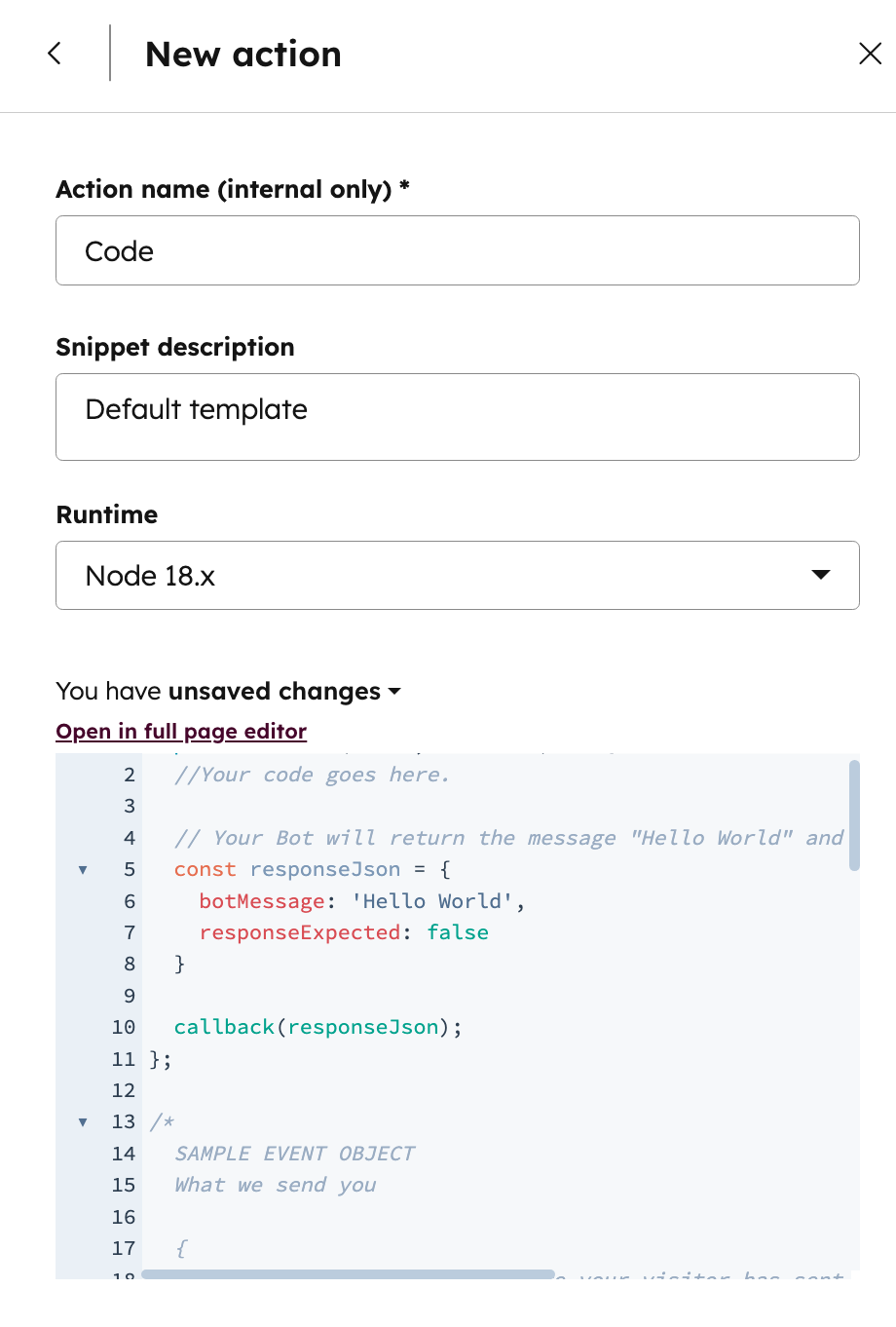 Choose your rule-based chatbot actions