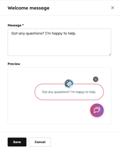 chatflows-welcome-message