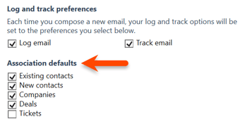 Die Outlook-Add-in von HubSpot (Desktopversion) mit Zuordnungen, gesehen in Outlook.