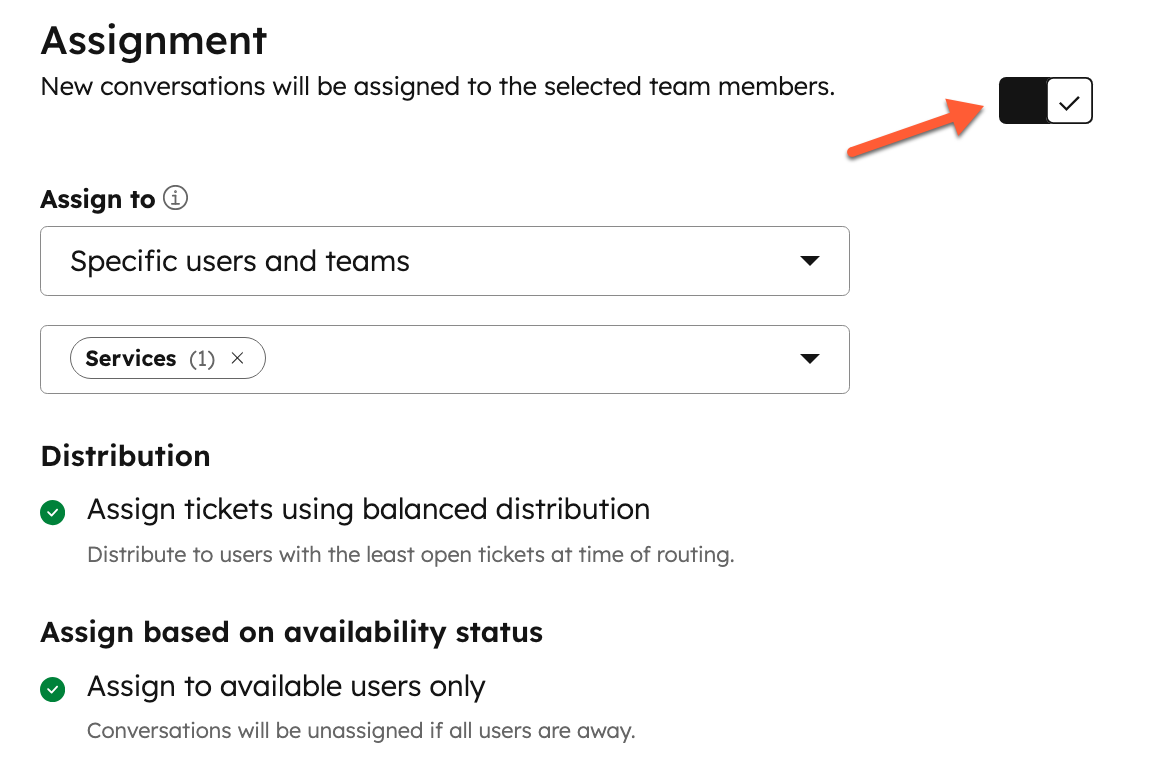 Set up routing rules in the conversations inbox