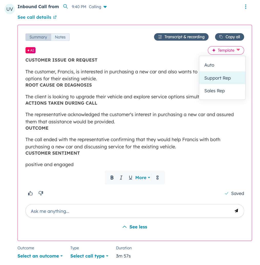 Set up a calling channel in help desk