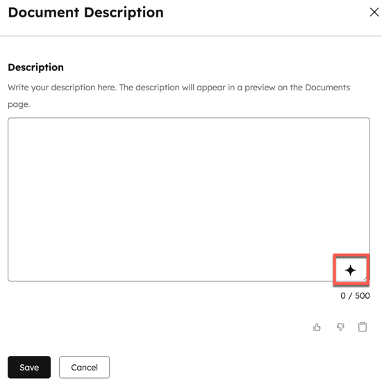 The Document Description editor, with the Breeze icon in the lower-right corner highlighted.