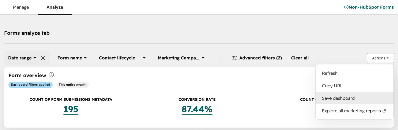 Analyze form performance with form submission reports
