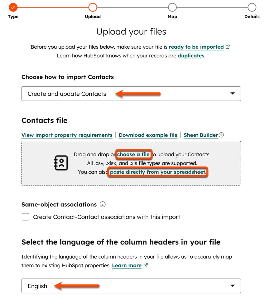 Import records for a single object