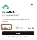 Screenshot of the section of an app listing that shows the "Built by".