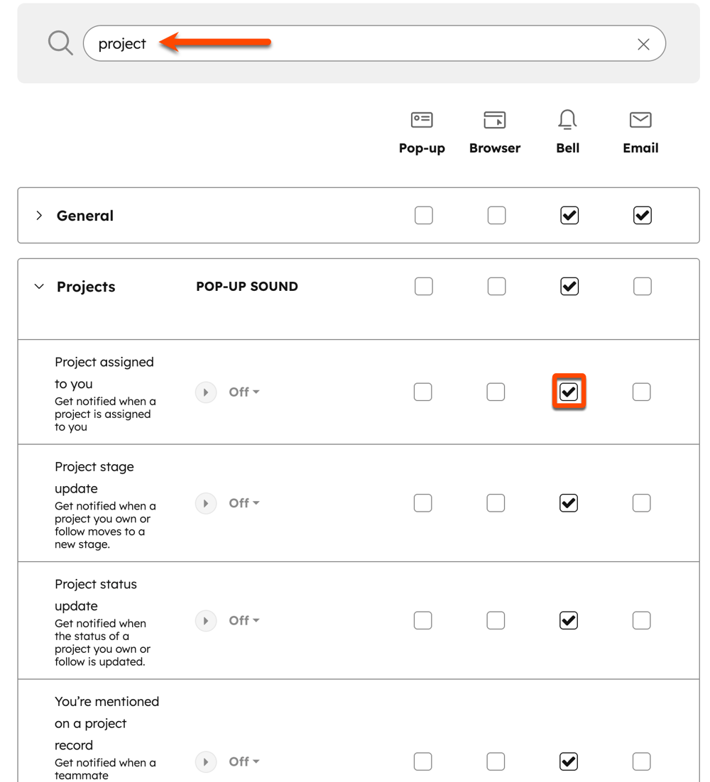 Understand and use the projects object