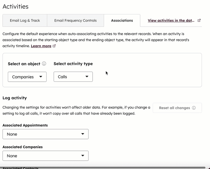 automatic-association-activity-settings