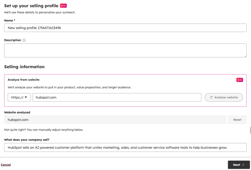 prospecting-selling-profile