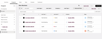 A gif showing the steps to apply advanced filters to a saved view.