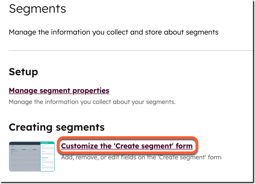 Create and use segment properties