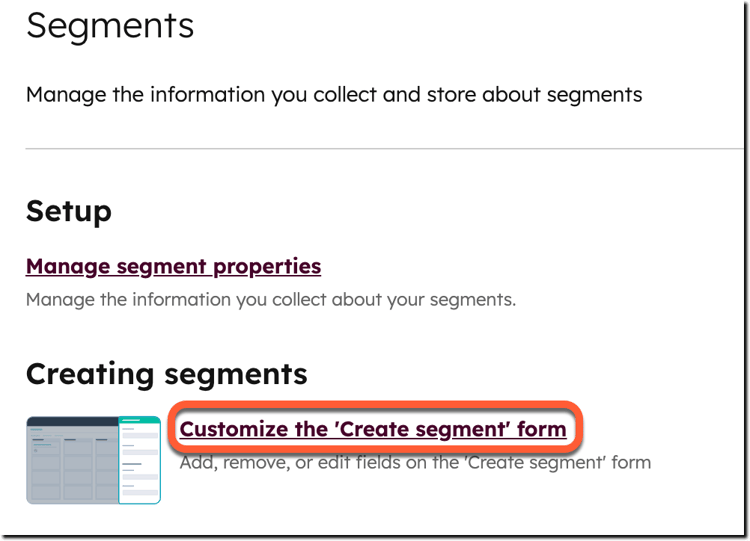 Create and use segment properties