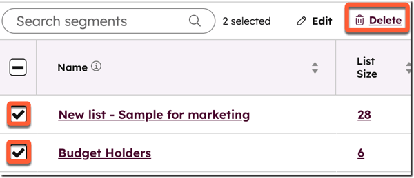 削除セグメント