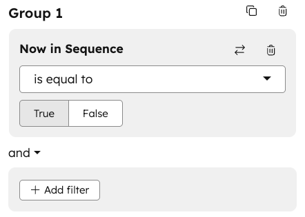 A filter using the contact property Now in Sequence is equal to True.