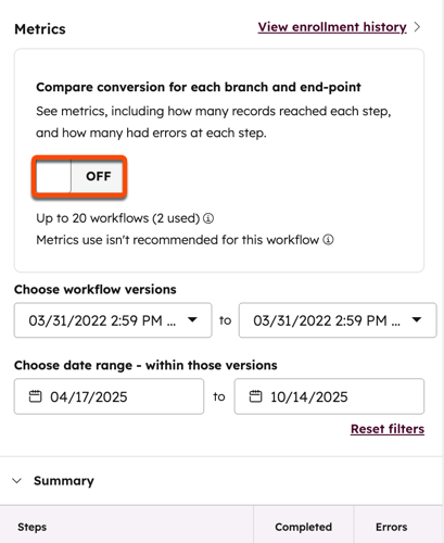 workflow-metrics-turn-on