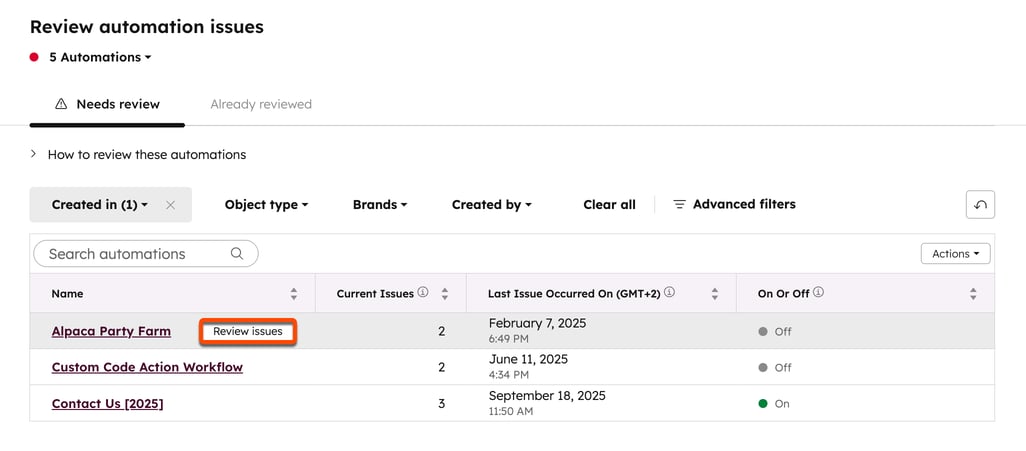 workflows-automation-issues