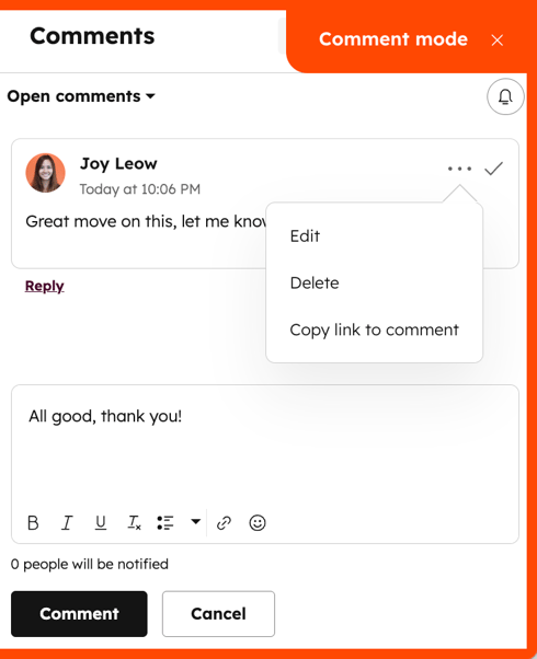 workflows-comment-mode