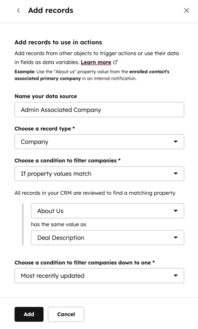 workflows-data-panel-match-propertiesプロパティー