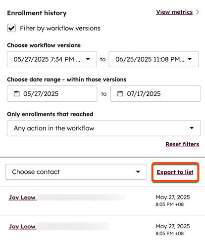workflows-enrollment-history-export