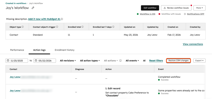 workflows-restore-changes-details-page