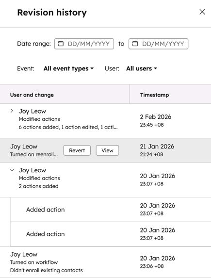 workflows-revert-revision