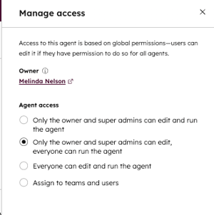 A screenshot showing the right side panel where you can click an access option.