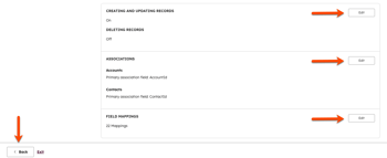 Screenshot of the preview screen where you can review the sync settings you selected.