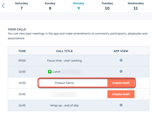 Screenshot showing the Zoom meeting planner in Zoom, highlighting the option to create a draft for an upcoming meeting. 