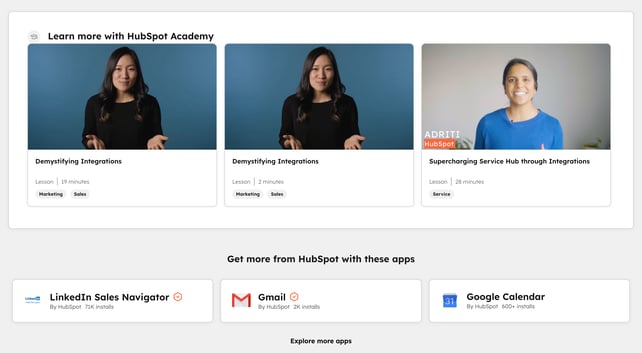 Screenshot showing other sections of the Overview tab for Connected Apps.