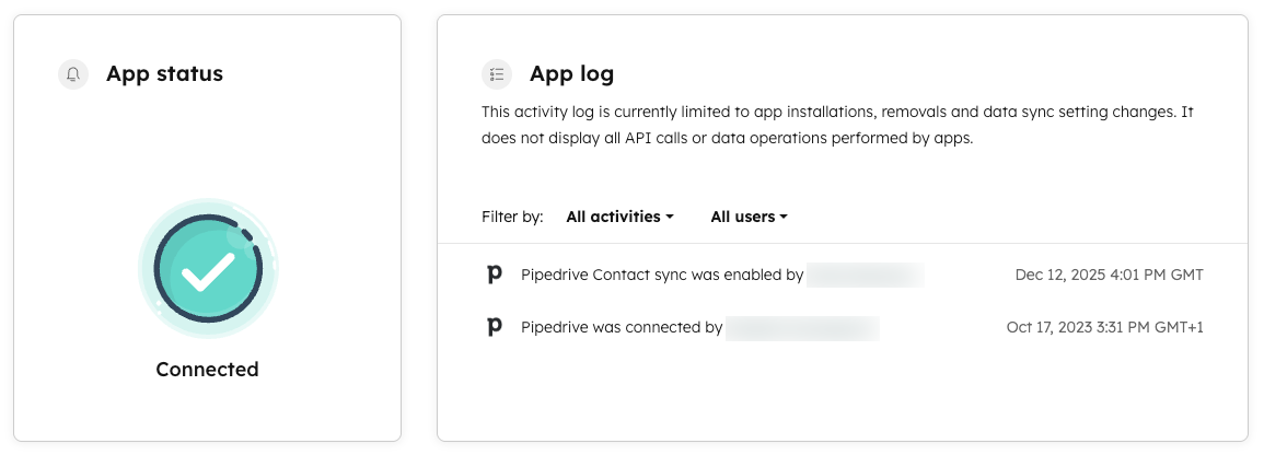 connected-apps-app-status-app-log
