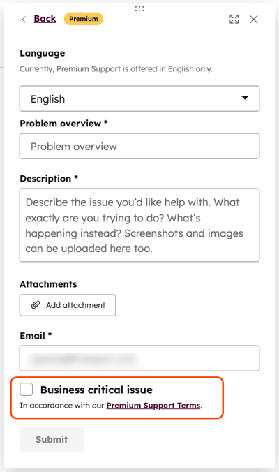 Highlight of the business critical checkbox for Super Admins.
