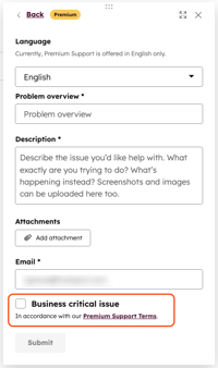 Highlight of the business critical checkbox for Super Admins.