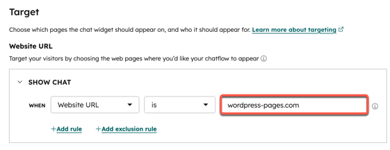 chatflows-target-wordpress-pages