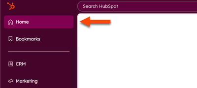 Home icon in the left side navigation bar.