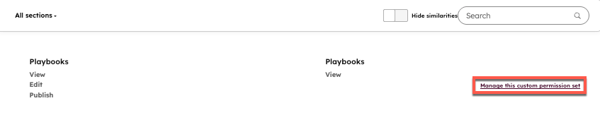A screenshot showing when you hover, you can manage permissions.