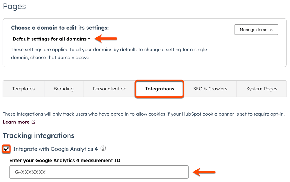 Integrate Google Analytics with HubSpot content