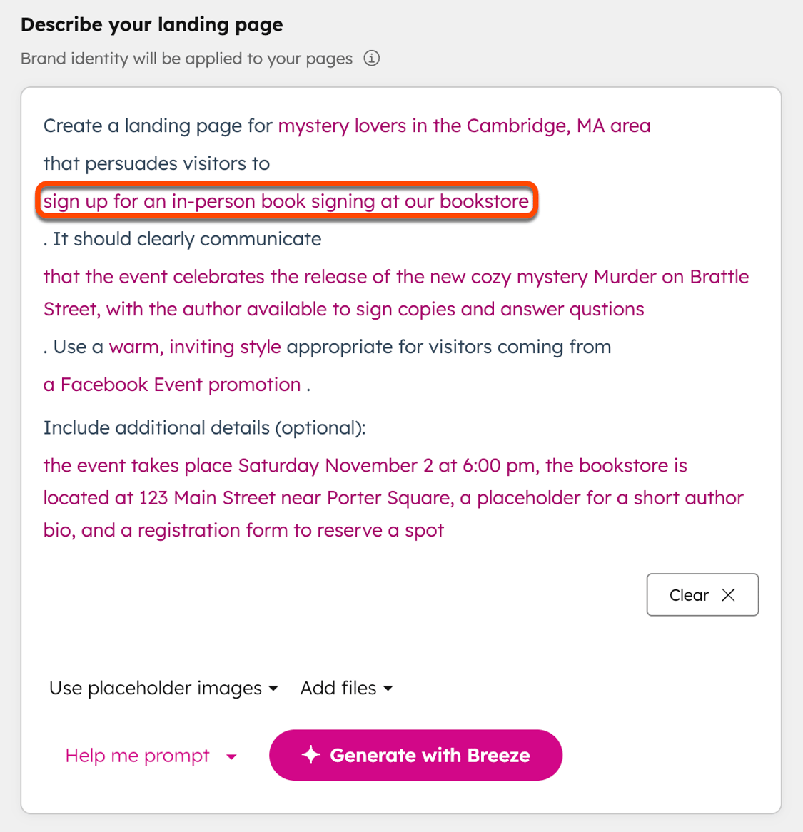 Create and customize pages