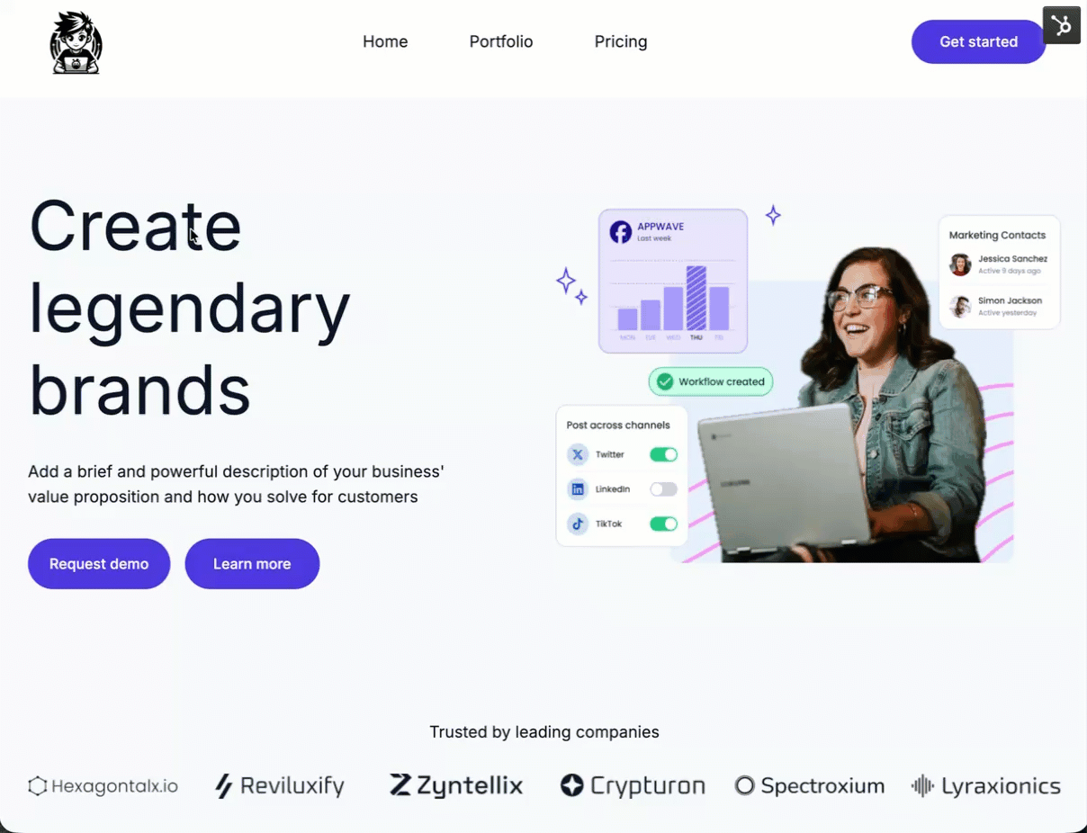 A preview of a page is displayed in the Chrome browser. An element is right-clicked to bring up the browser menu and the Inspect option is selected. An element is clicked and the styles pane displays where checkboxes are cleared or selected.