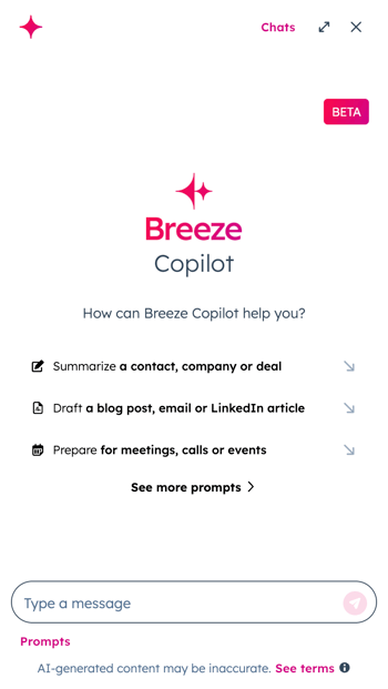 ai-tools-breeze-copilot-start-chat