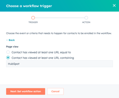 automated sequence enrollment page view