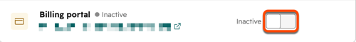 Billing portal toggle switched on in HubSpot settings