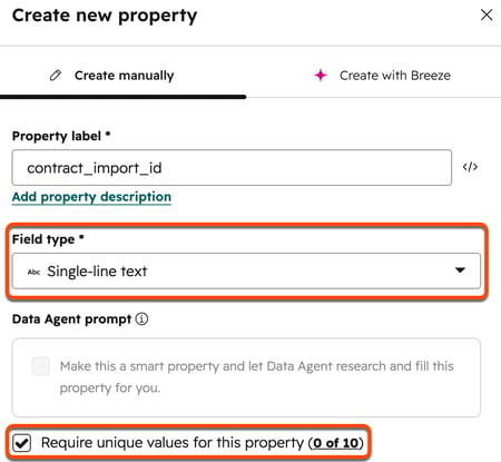 Import des champs de propriétés personnalisées pour les contrats pendant un import HubSpot