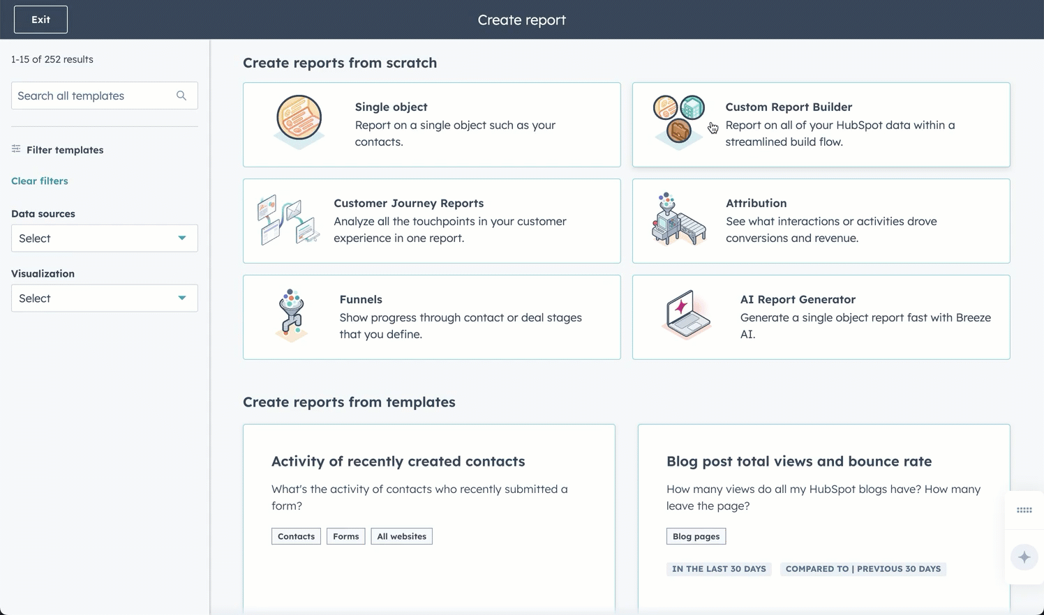 Le GIF montre un utilisateur créant un rapport personnalisé. Ils sélectionnent les fractionnements de transactions et les transactions comme sources. Ils font glisser « montant de la division de la transaction » et « propriétaire de la division de la transaction » sur le générateur de rapports pour afficher ces deux points de données sous forme de graphique à barres.