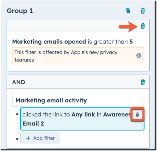 delete-filters-in-list