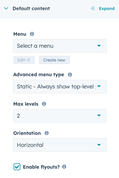 hs-default-modules-menu