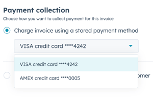 Sélectionner un mode de paiement enregistré lors du paiement d’une facture